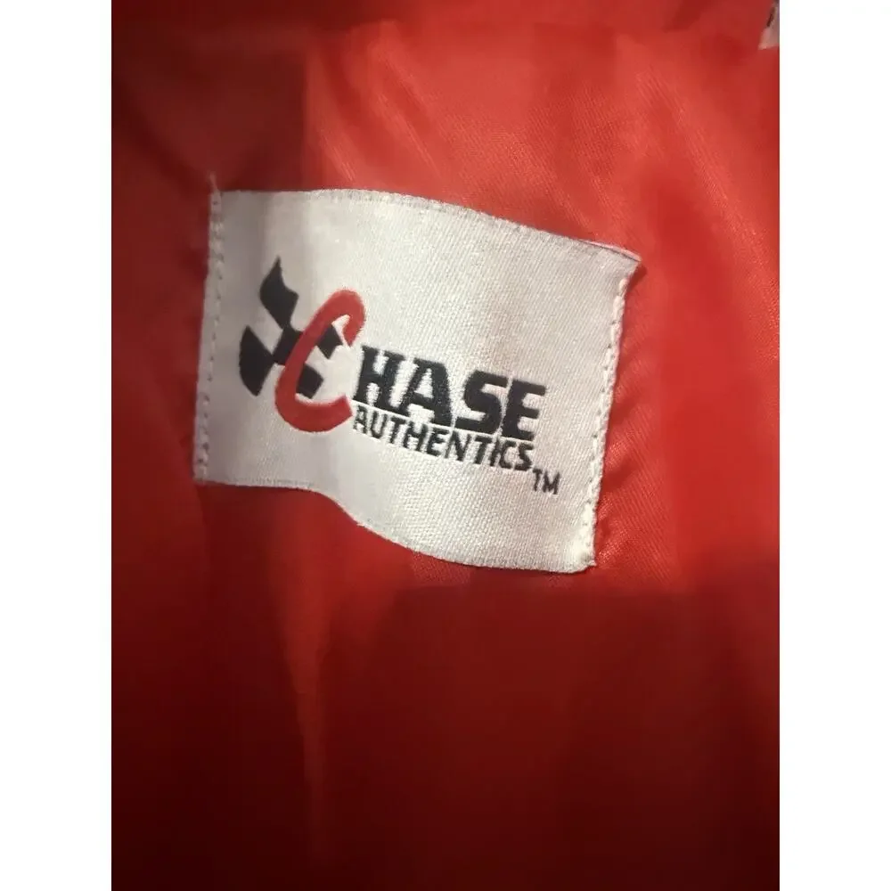 Vintage Dale Earnhardt Jr #8 Budweiser NASCAR Windbreaker Jacket Red Mens XL